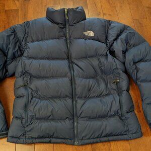 The North Face Nuptse Men's Navy Blue Jacket In Size Large